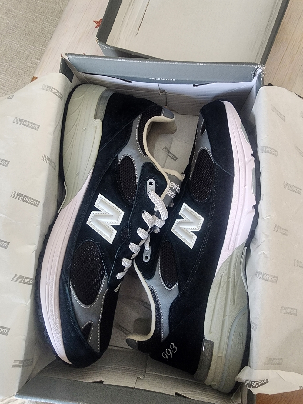 New Balance Black Grey  993 Sneakers